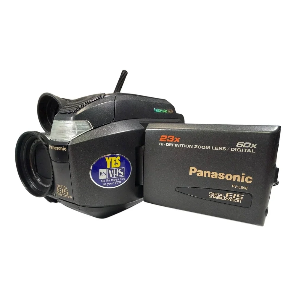 Panasonic Black Palmcorder PV-L658 VHS-C Camcorder Bundle NO CHARGER UNTESTED